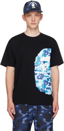 BAPE Black & Blue ABC Camo Side Big Ape T-Shirt