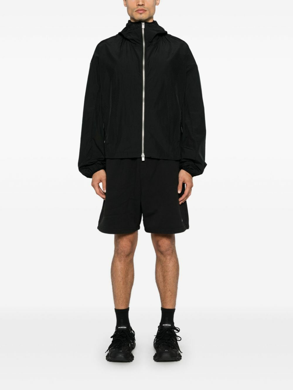 Balenciaga Logo-Print Track Shorts