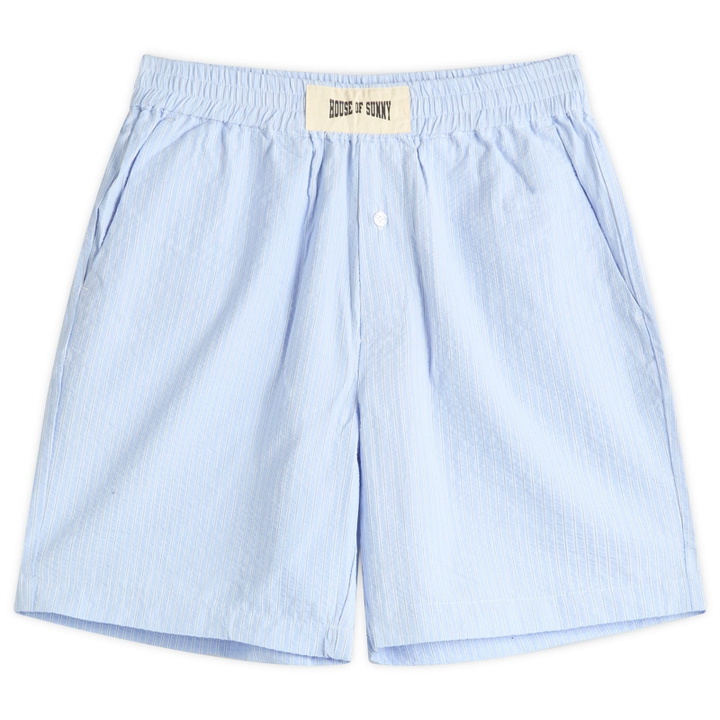 Photo: House Of Sunny Women's Seersucker Box Fit Shorts in Multi