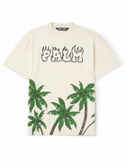 Palm Angels - Logo-Print Cotton-Jersey T-Shirt - White