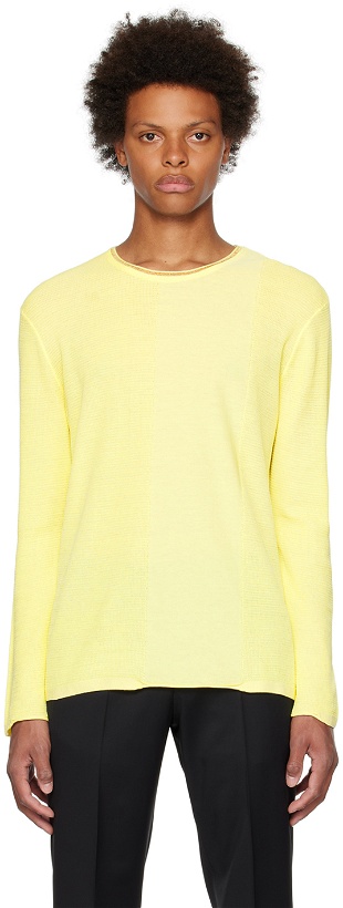 Photo: ZEGNA Yellow Lightweight Sweater
