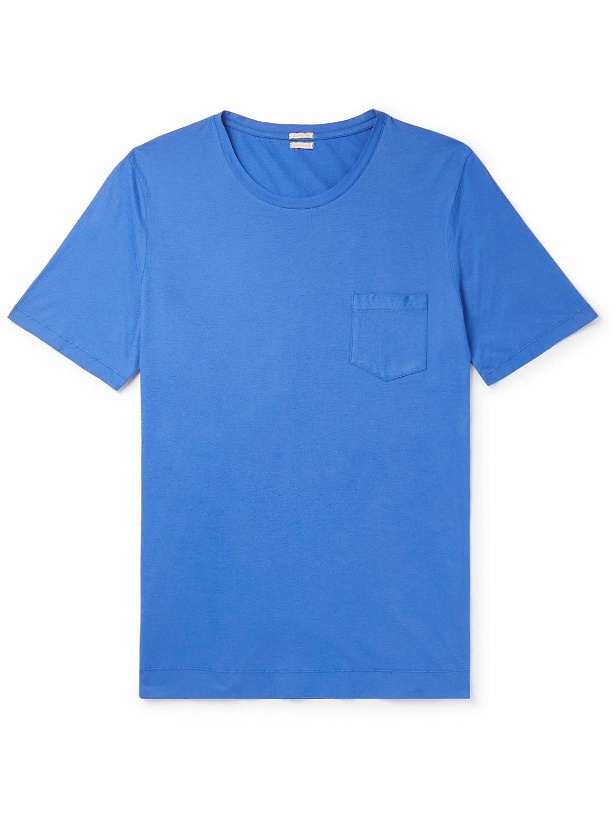 Photo: Massimo Alba - Panarea Cotton-Jersey T-Shirt - Blue
