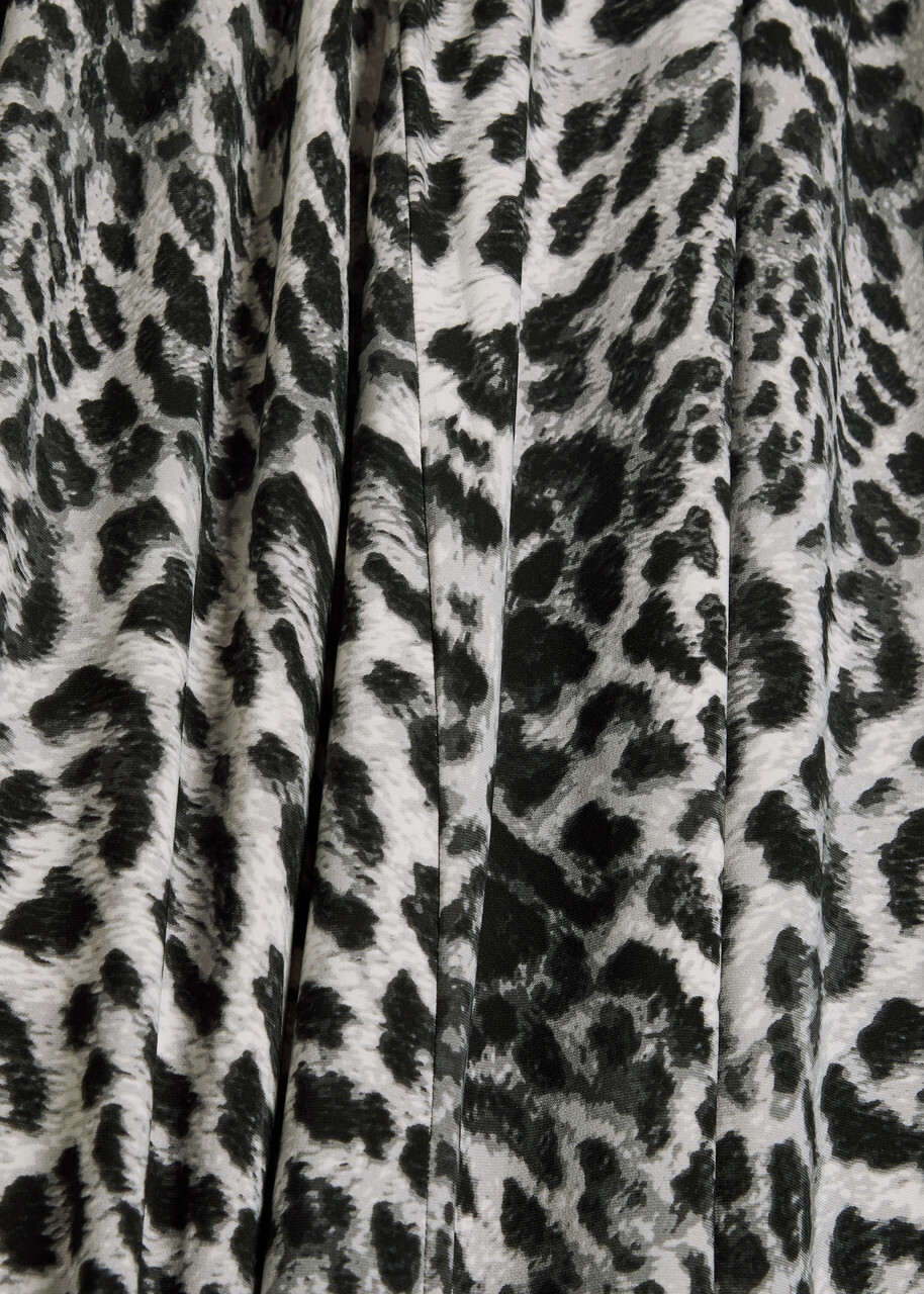 Norma Kamali Mens Pleat Leopard-print Stretch-jersey Trousers