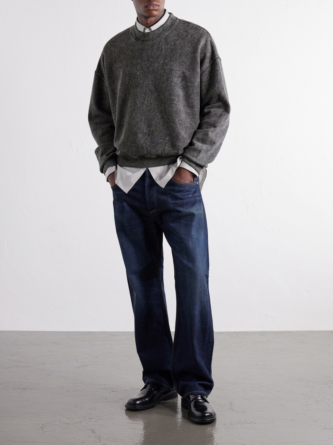 AGOLDE - Lambert Cotton-Jersey Sweatshirt - Gray
