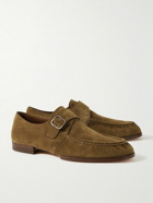 Tod's - Suede Monk-Strap Shoes - Brown