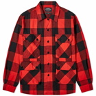 FrizmWORKS Men's Buffalo Check Shirt Jacket in Red