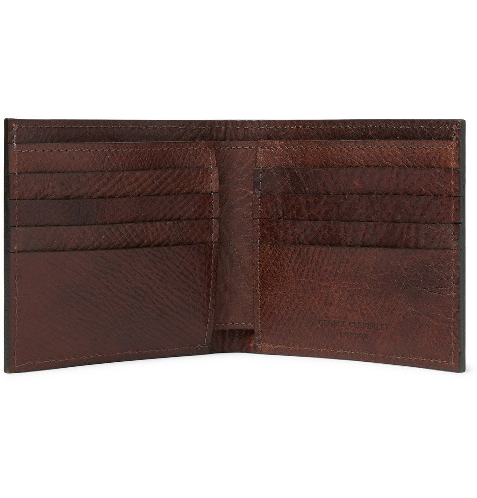 George Cleverley - 1786 Russian Hide Textured-Leather Billfold Wallet -  Brown