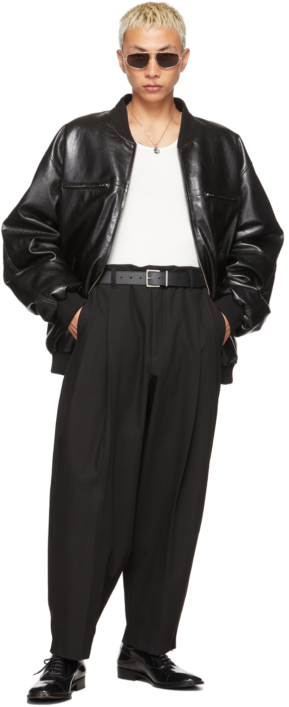 LU'U DAN SSENSE Exclusive Reversible Black Faux-Leather 80's Hong