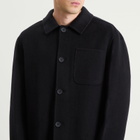 Percival Men's Double Faced Wool Overshirt in Navy