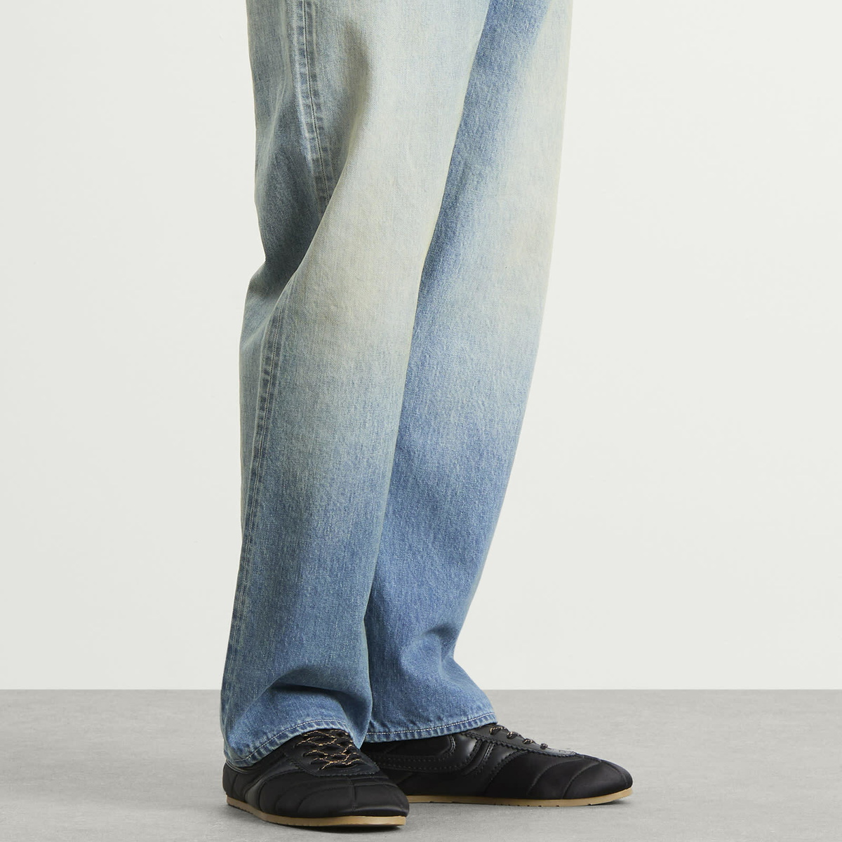 Dries Van Noten Men's Leather & Suede Sneaker in Black