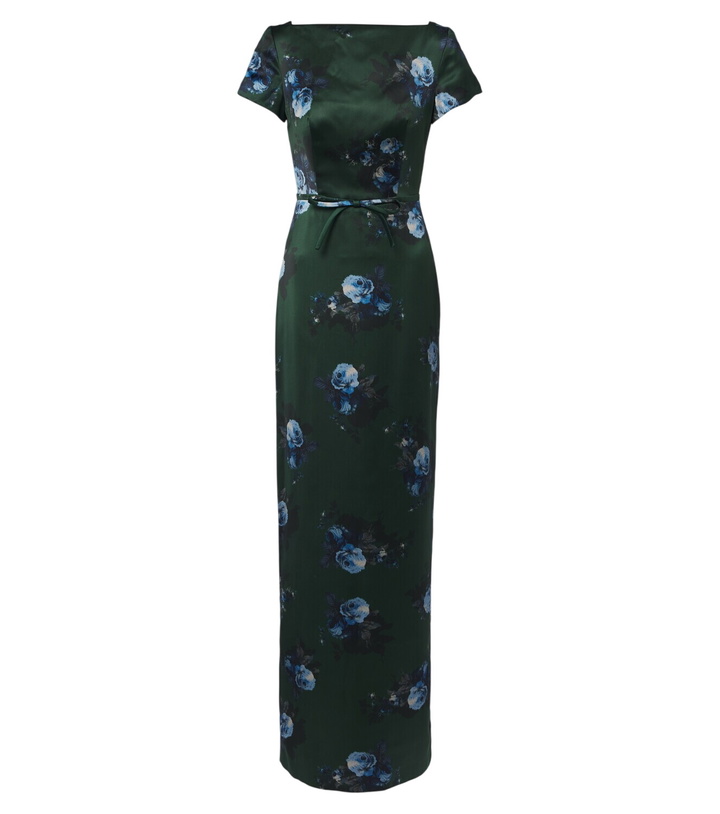 Photo: Erdem Belted floral duchess satin gown