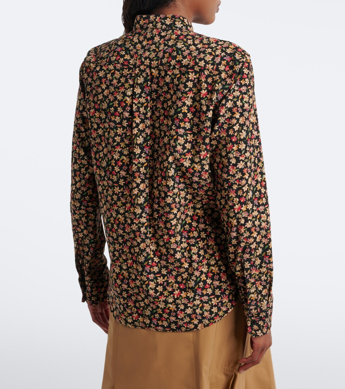 Moncler Floral cotton corduroy shirt