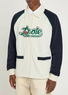 DRÔLE DE Monsieur La Veste Piqué Drôle Logo Cotton Jacket Off White