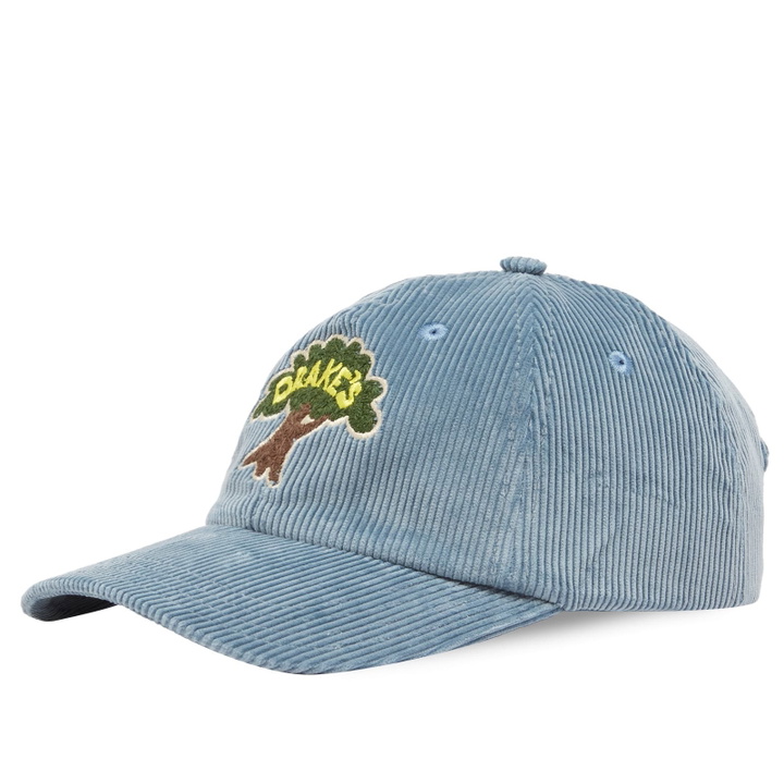 Photo: Drake's Men's Tree Corduroy Baseball Cap in Cornflower Blue 