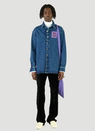 Logo-Patch Denim Shirt in Blue