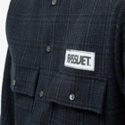 PACCBET Men's Checked Two Pocket Shirt in Navy