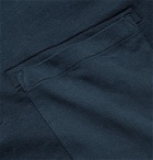 Albam - Loopback Cotton-Jersey Half-Zip Sweatshirt - Blue