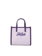 MC2 Saint Barth Lilac Mini Vivian Straw Handbag