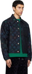 Casablanca Navy Heatmap Denim Jacket