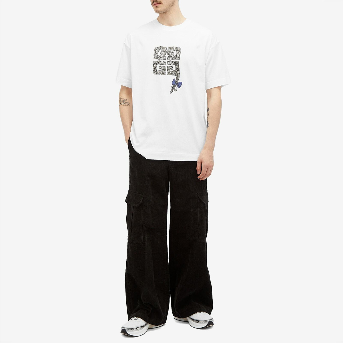 Givenchy Men's 4G Braids T-Shirt in White