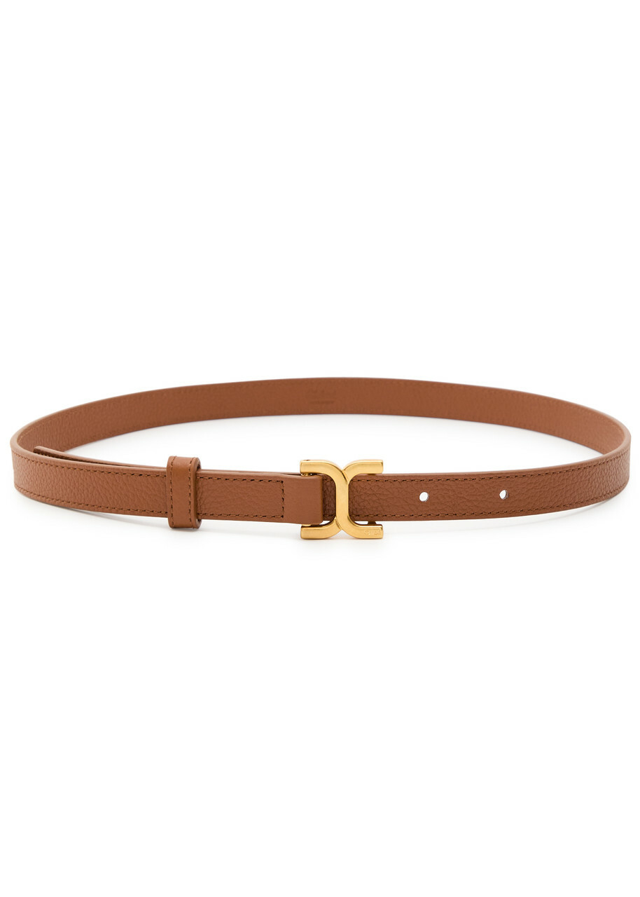 【関税&送料込】Chloe' Leather Belt Chloé The Chloé Iconic Small Belt in Black | Chloé US