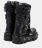 Rabanne x New Rock embellished leather biker boots