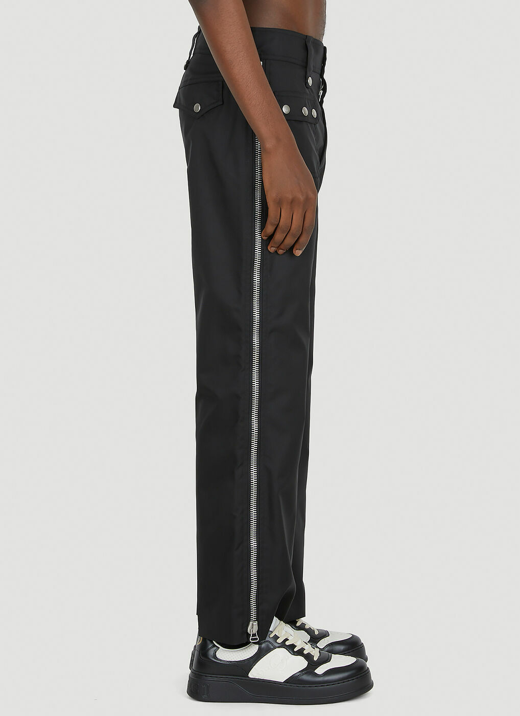 Side Zip Pants in Black Gucci