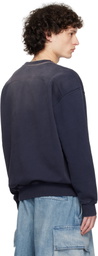 JW Anderson Navy Oversized Anchor Logo Sweatshirt