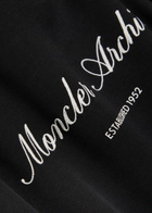 Moncler Logo-embroidered Cotton-blend Sweatshirt Black