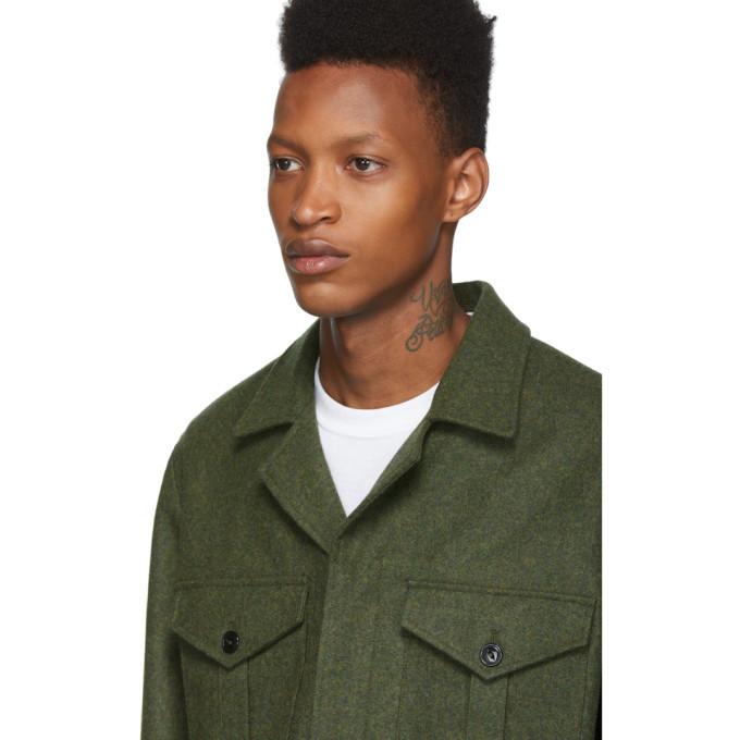 Noah NYC Green Wool Eisenhower Jacket