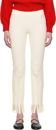 High Sport Off-White Fringe Louis Trousers