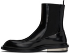 Jil Sander Black Ankle Chelsea Boots