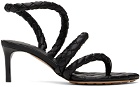 Bottega Veneta Black Leaf Heeled Sandals