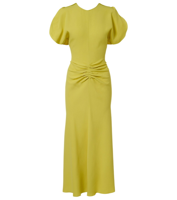 Photo: Victoria Beckham Bela gathered crêpe satin midi dress