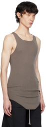 Rick Owens Gray Ribbed Tank Top