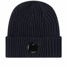 C.P. Company Men's Lens Beanie in Total Eclipse