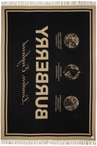 Burberry Brown & Black Global Logo Throw