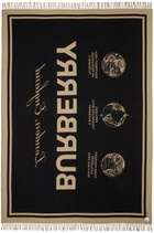 Burberry Brown & Black Global Logo Throw