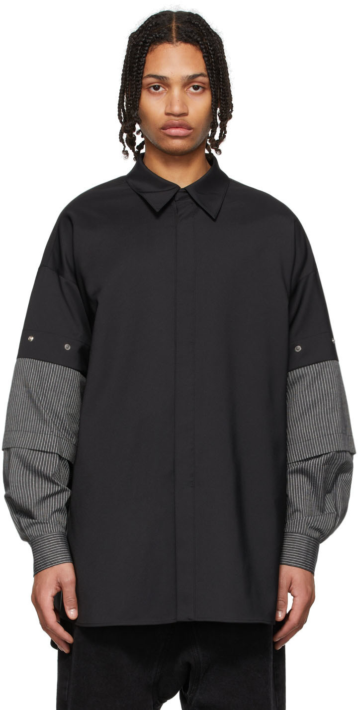 JERIH Black Packable Sleeve Shirt