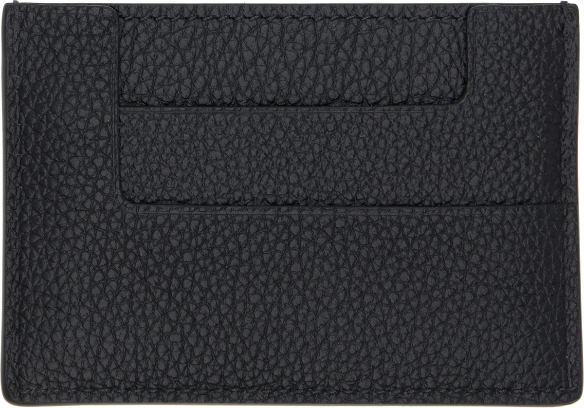 TOM FORD Black Grain Leather Card Holder