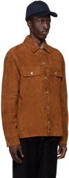 PS by Paul Smith Brown Overshirt Suede Jacket