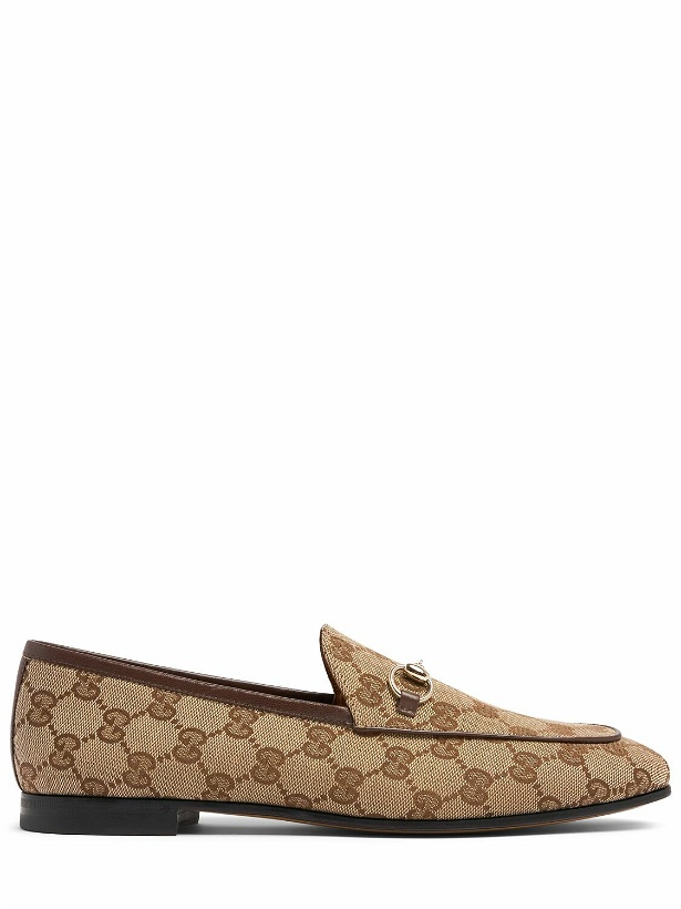 Photo: GUCCI 10mm New Jordaan Canvas Loafers