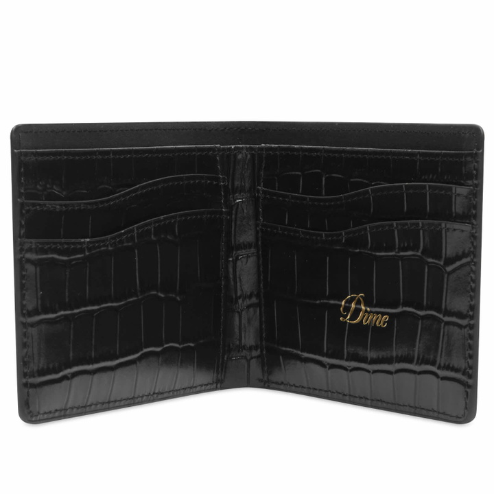 Photo: Dime Men's Croc Bifold Wallet in Black 