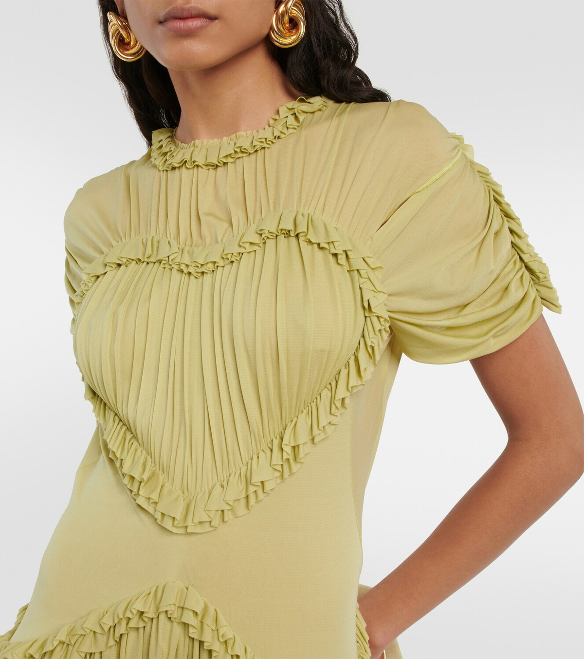 Victoria Beckham Gathered jersey minidress Victoria Beckham