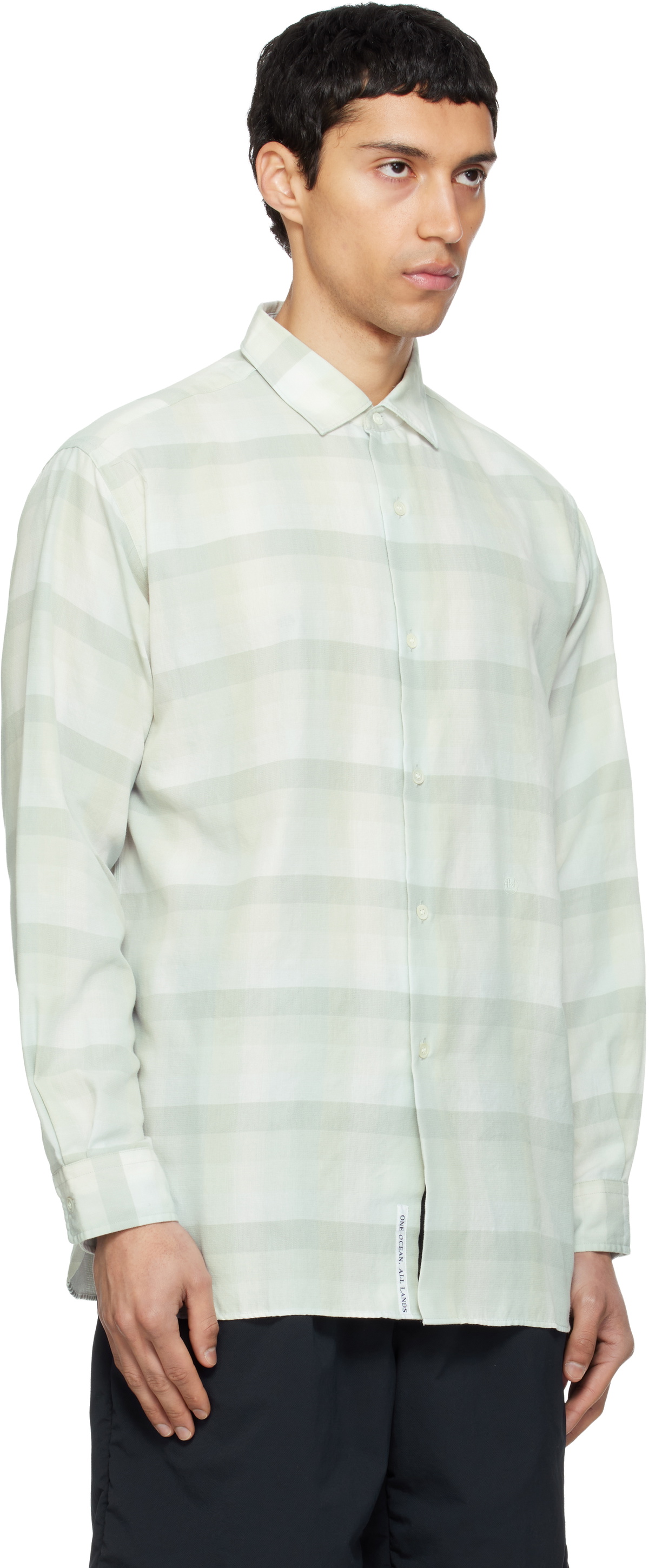 nanamica Green Regular Collar Wind Shirt