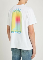Casablanca L'arche Printed Cotton T-shirt White