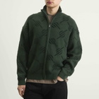 Daily Paper Men's Monogram Knit Zip Cardigan in Rosin