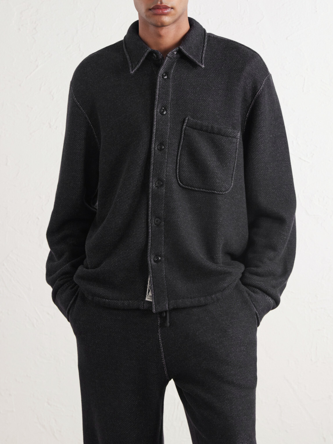 Aimé Leon Dore - Cotton Open-Terry Shirt - Black