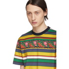 Noah NYC Multicolor Floral Stripe T-Shirt