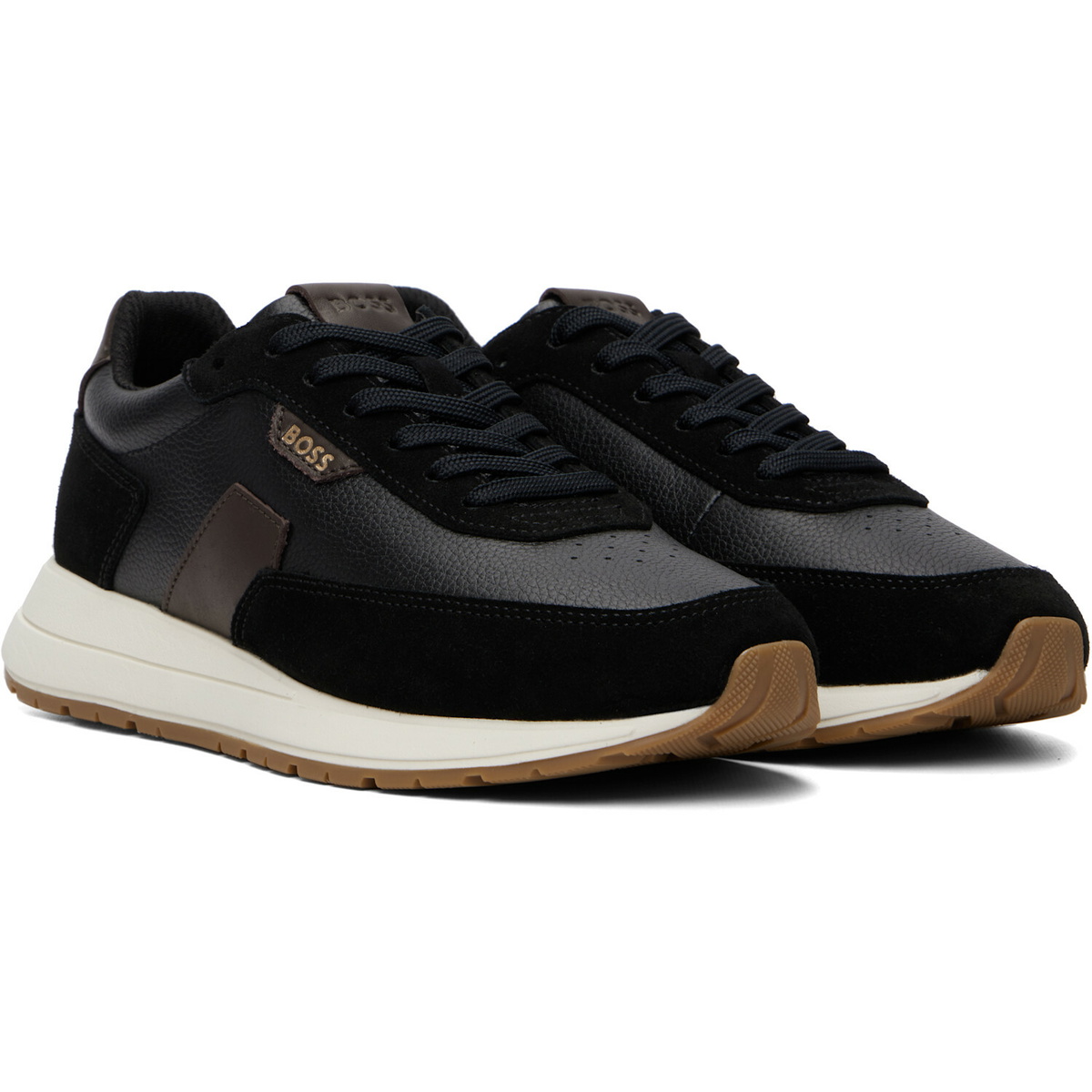 BOSS Black Leather Sneakers